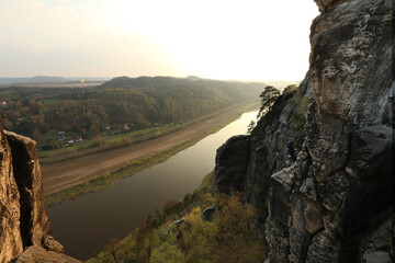 Fototapeta na wymiar Bastei river view, Germany