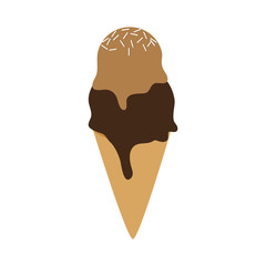 ice cream cone icon image vector illustration design 