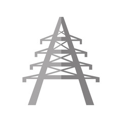 electrical tower icon over white background. vector illustration