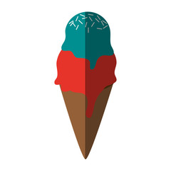 ice cream cone icon image vector illustration design 