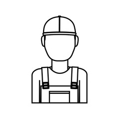 Obraz na płótnie Canvas construction worker with safety helmet over white background vector illustration