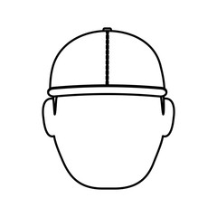 construction worker with safety helmet icon over white background. vector illustration