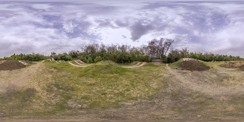 360 degrees panorama of a bicycle track in Plovdiv, Bulgaria