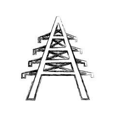 electrical tower icon over white background. vector illustration