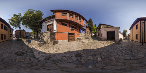 360 degrees panorama of the old town in Plovdiv, Bulgaria
