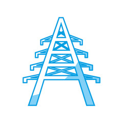 electrical tower icon over white background. vector illustration
