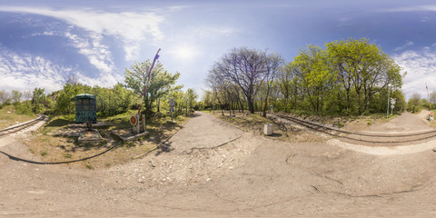 360 degrees panorama of the Dzhendem tepe also known as Youth hill in Plovdiv, Bulgaria