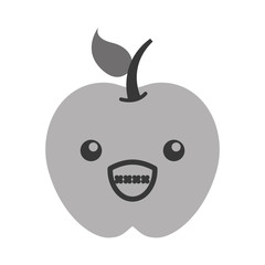 cute kawaii apple cartoon vector graphic design