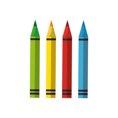 pencil colors icon over white background vector illustration