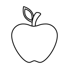 apple fruit icon over white background. vector illustration
