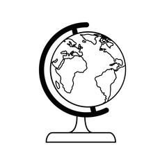 geography tool icon over white background vector illustration