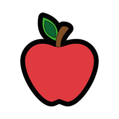 apple fruit icon over white background. vector illustration