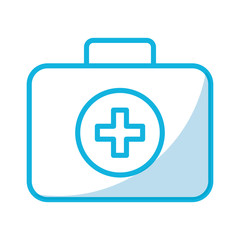 shadow blue medical bag cartoon vector graphic design