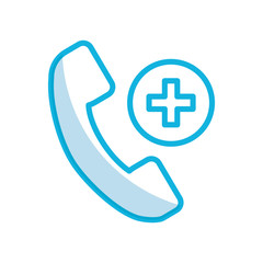 Fototapeta premium shadow emergency blue phone call cartoon vector graphic design