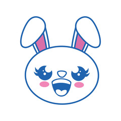 Bunny kawaii cartoon icon vector illustration graphic design
