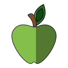 Green apple fruit icon vector illustration graphic design
