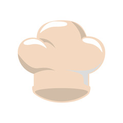 chef hat icon over white background. vector illustration
