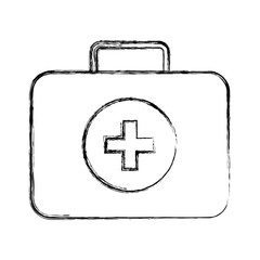 sketch draw medical bag cartoon vector graphic design