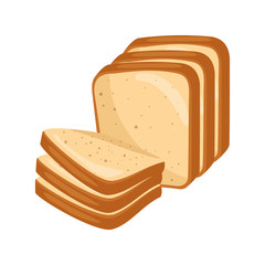 loaf icon over white background. vector illustration