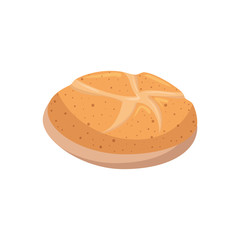 roll of bread icon over white background. vector illustration
