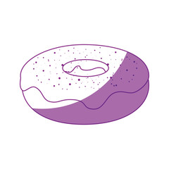 sweet donut icon over white background. vector illustration