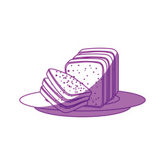 loaf icon over white background. vector illustration