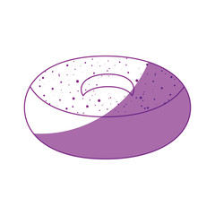 sweet donut icon over white background. vector illustration