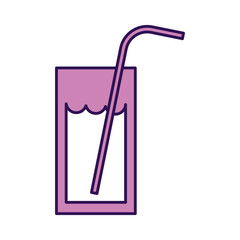 cute purple glass juice cartoon vector graphic design