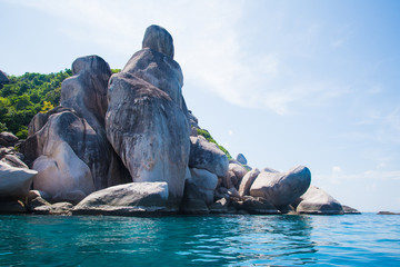 Tropical paradise on the island of  Koh nang yuan in Thailand,