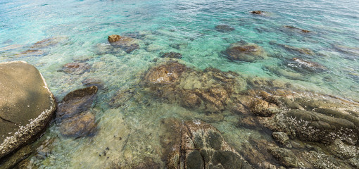 Tropical paradise on the island of Koh nang yuan in Thailand,