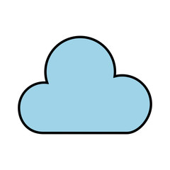 cute blue cloud cartoon vector graphic design