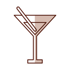 cute shadow cocktail cartoon vector graphic design