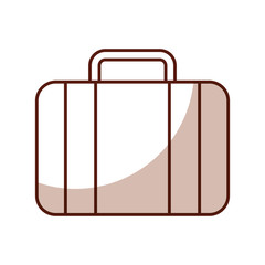 shadow brown suitcase cartoon vector graphic design