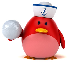 Red bird - 3D Illustration