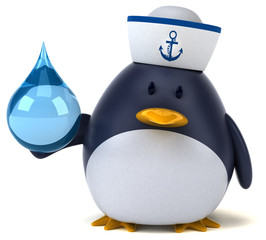 Fun penguin - 3D Illustration