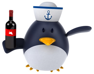 Fun penguin - 3D Illustration