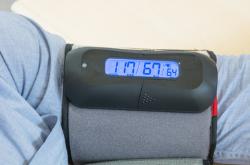Health care for men with rhythm and blood pressure monitors for hypertention patient