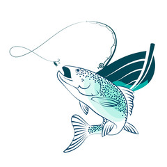 Fish and fishing boat