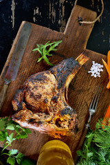 juicy grilled steaks on a cutting board