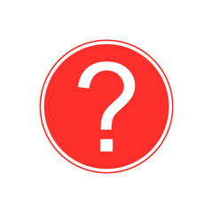 question mark,red color,isolated vector