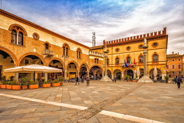 main square in Ravenna in Italy