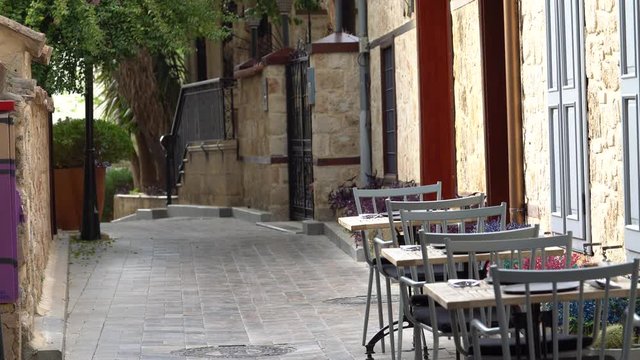 Ece romantic restaurant, cafe in a small Italian town.