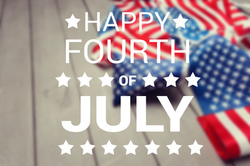 Happy Fourth of July USA Flag