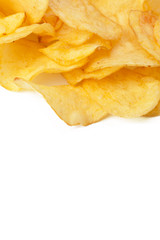 Potato chips isolated on white