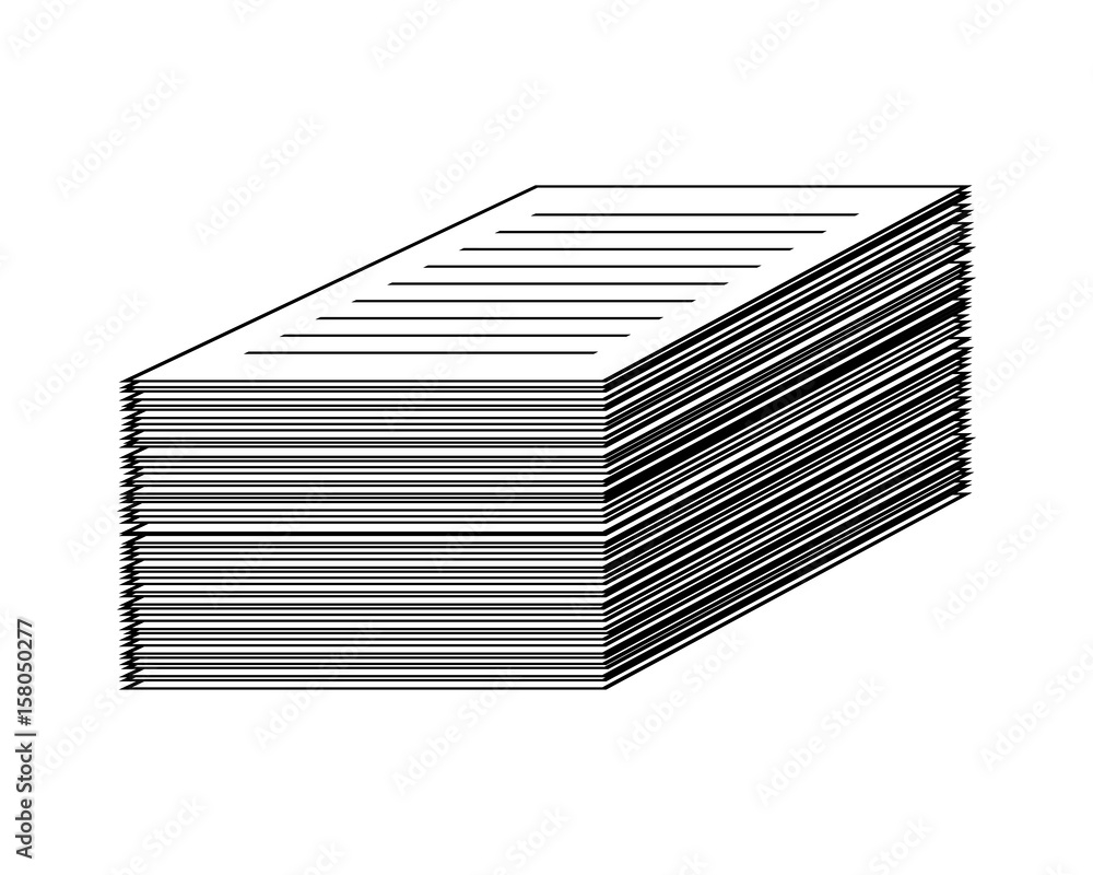 Fototapete heap, stack of paper document file web icon vector symbol icon design.