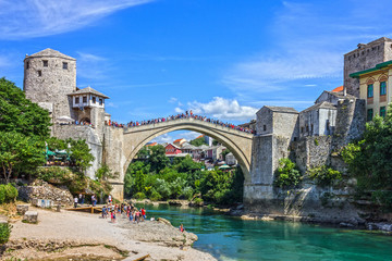 Mostar old bridge in Bosnia and Herzegovina