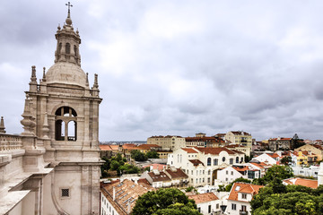 Fototapeta na wymiar Tower bell of Saint Vicente de Fora Monastery, Lisbon, Portugal