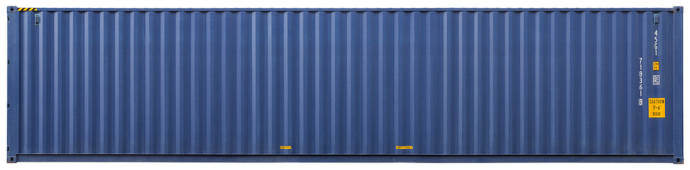 Shipping container, isolated, front view