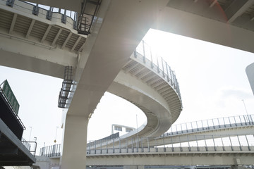 Overpass road seen from the bottom