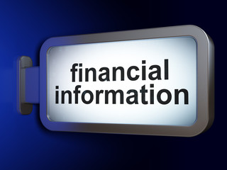 Finance concept: Financial Information on billboard background